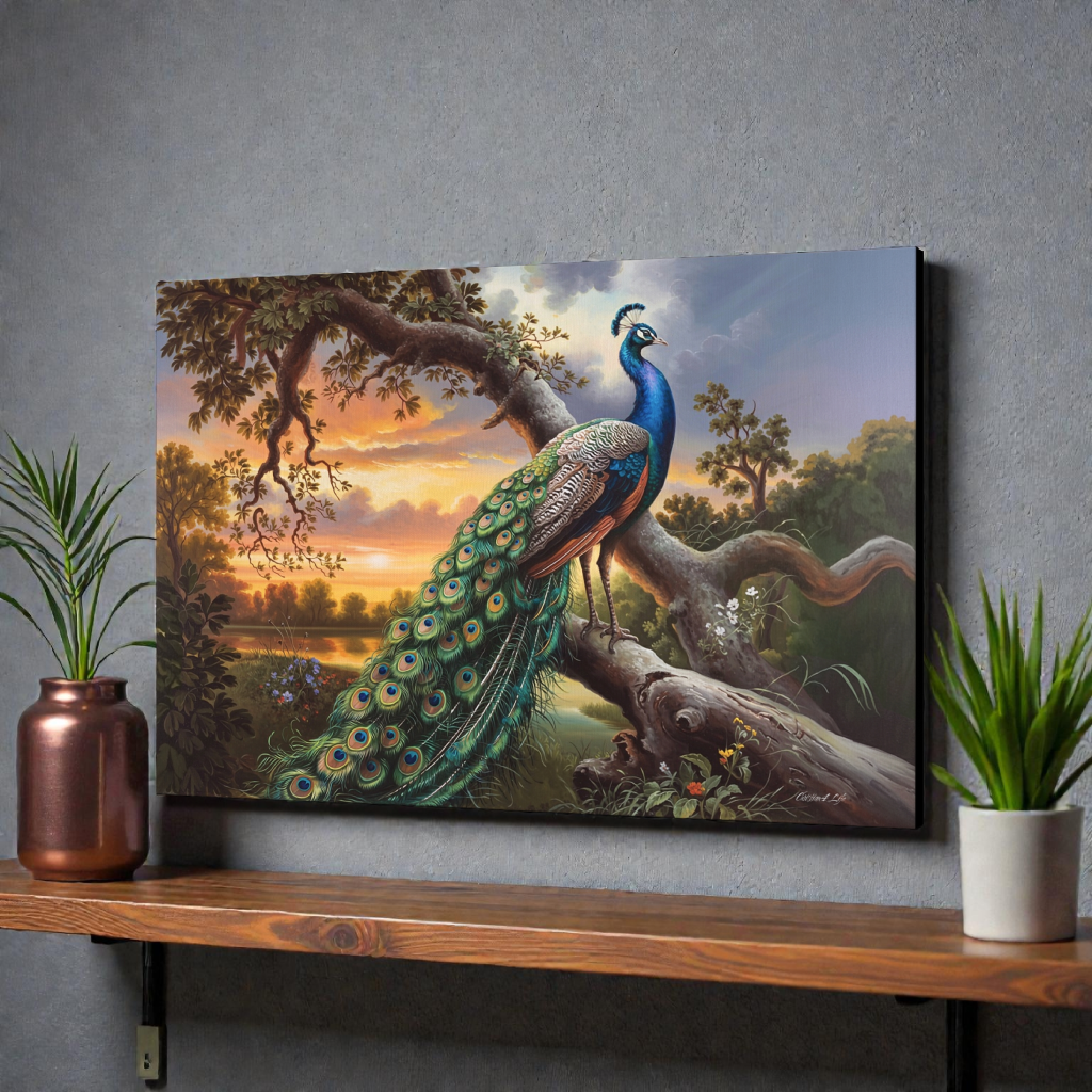 Beautiful Peacock canvas art print - a classic and elegant statement, Peacock art