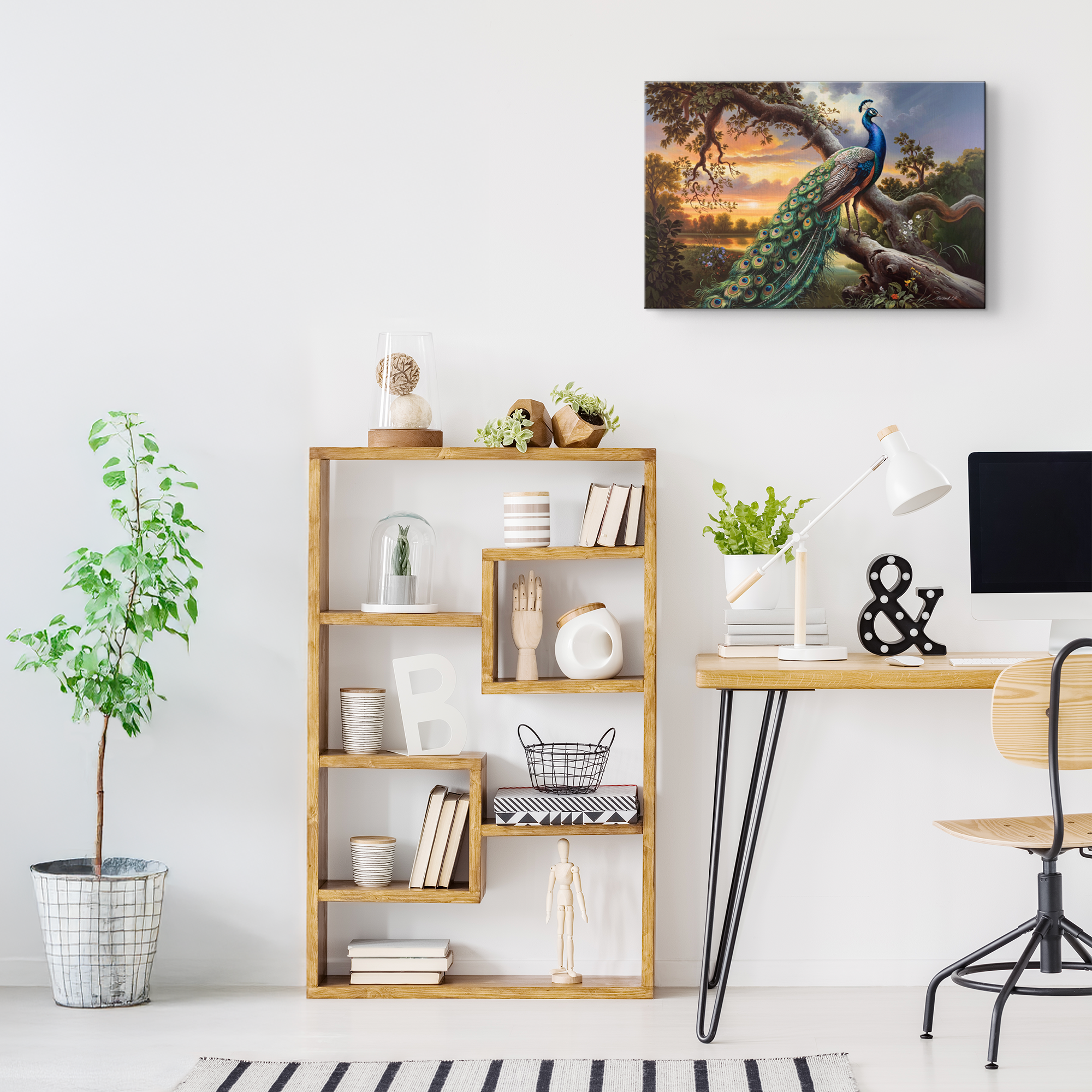 Beautiful Peacock canvas art print - a classic and elegant statement, Peacock art