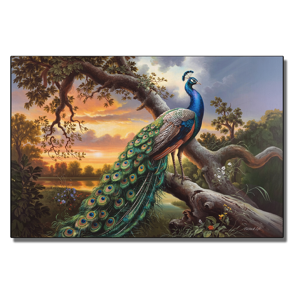 Beautiful Peacock canvas art print - a classic and elegant statement, Peacock art