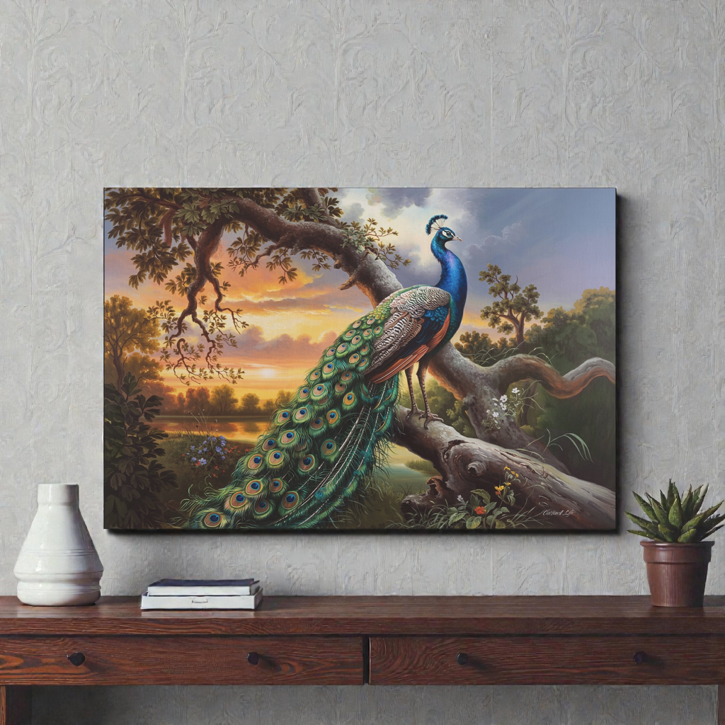Beautiful Peacock canvas art print - a classic and elegant statement, Peacock art