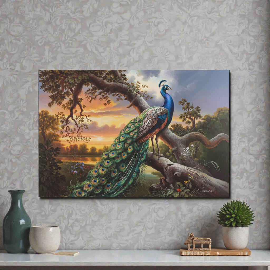 Beautiful Peacock canvas art print - a classic and elegant statement, Peacock art