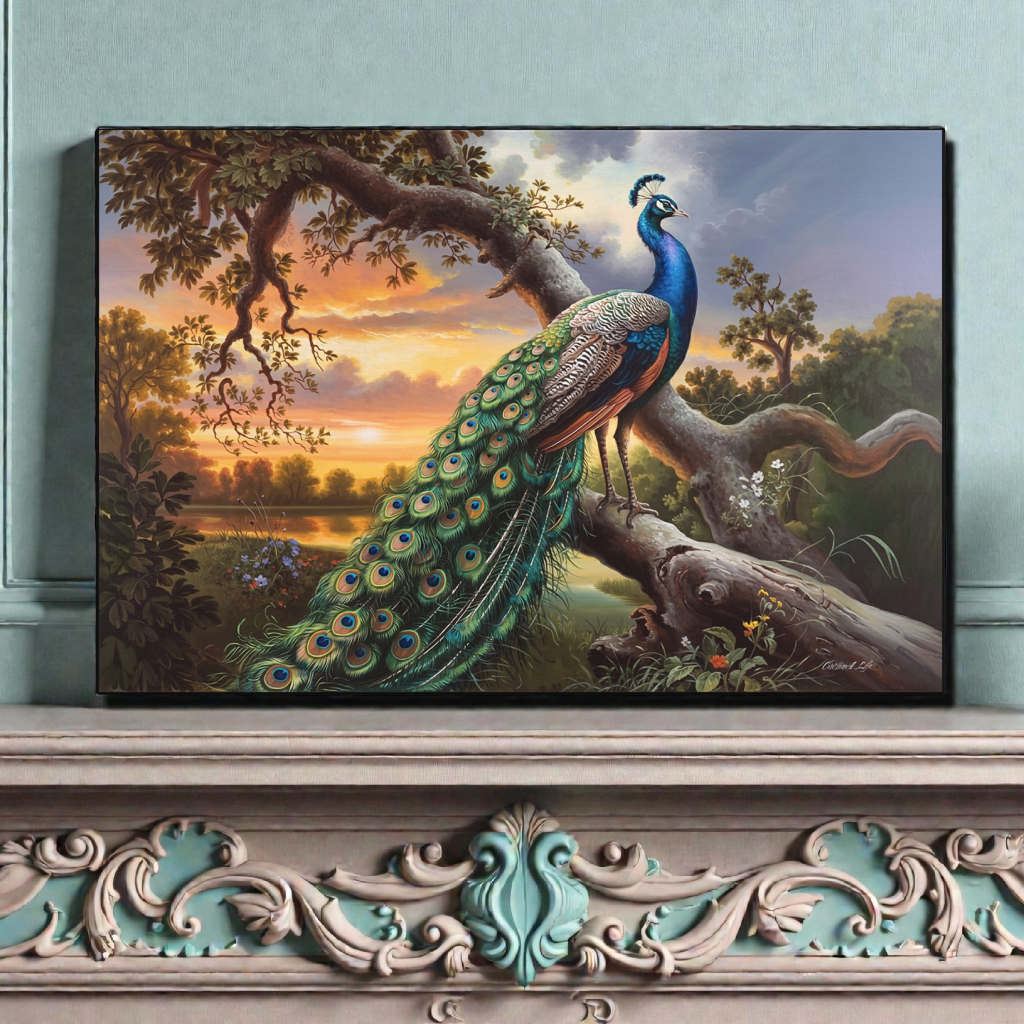 Beautiful Peacock canvas art print - a classic and elegant statement, Peacock art