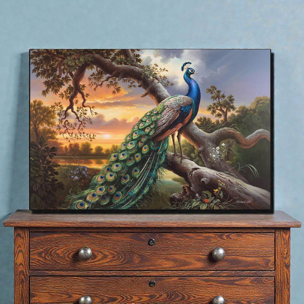 Beautiful Peacock canvas art print - a classic and elegant statement, Peacock art