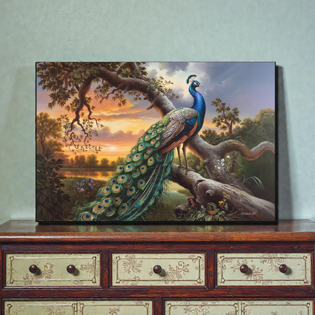 Beautiful Peacock canvas art print - a classic and elegant statement, Peacock art