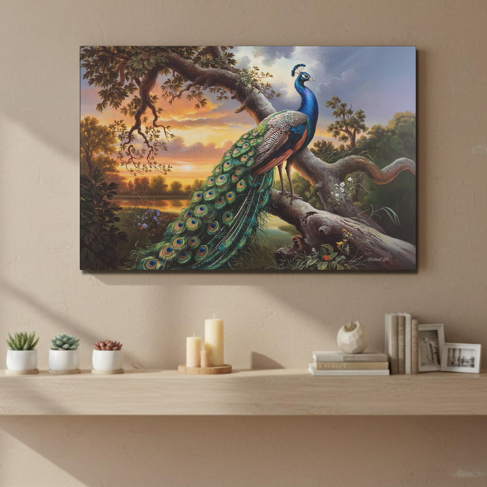 Beautiful Peacock canvas art print - a classic and elegant statement, Peacock art