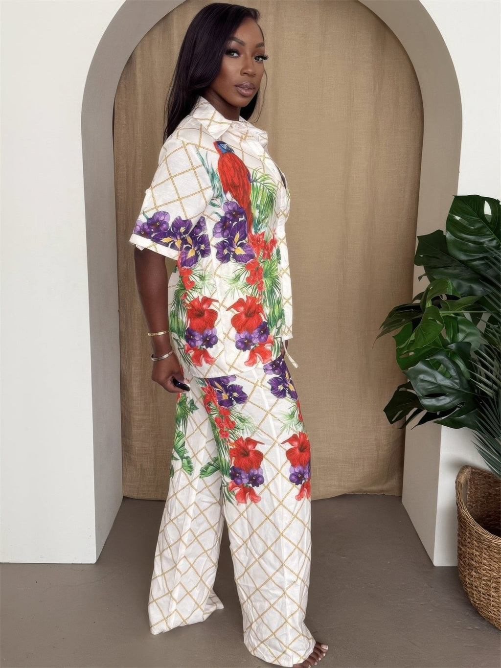 Tropical Pant Set