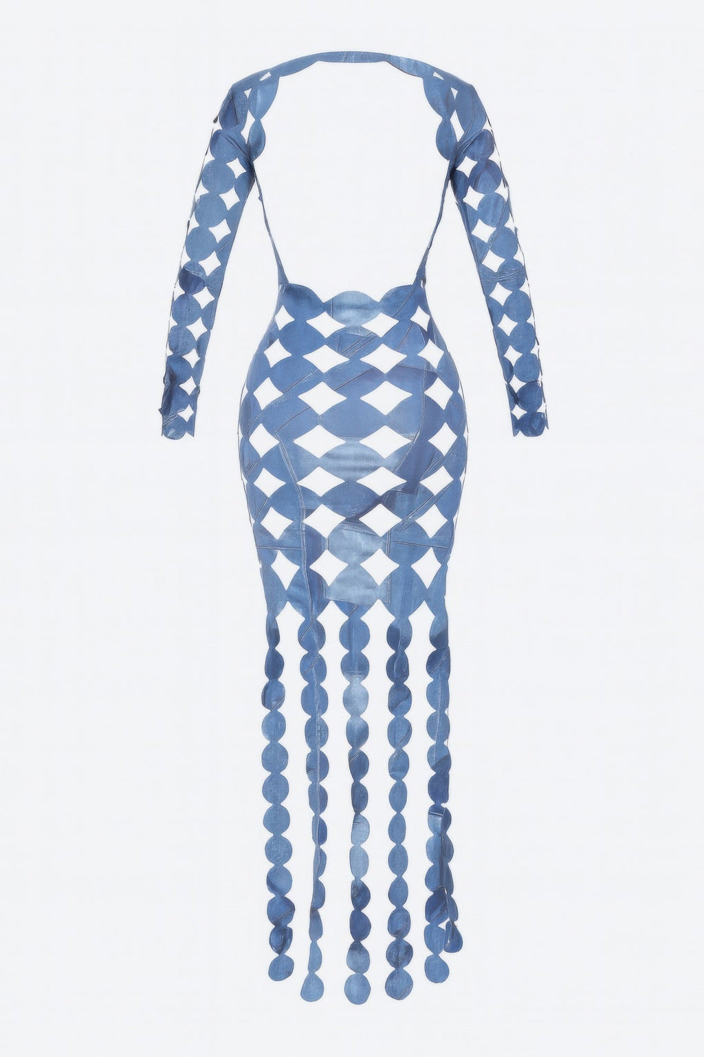 Denim Cut Out Maxi Dress