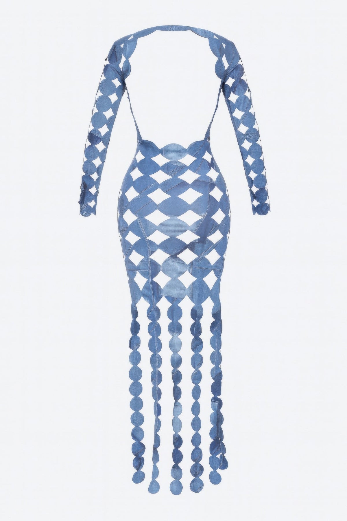 Denim Cut Out Maxi Dress