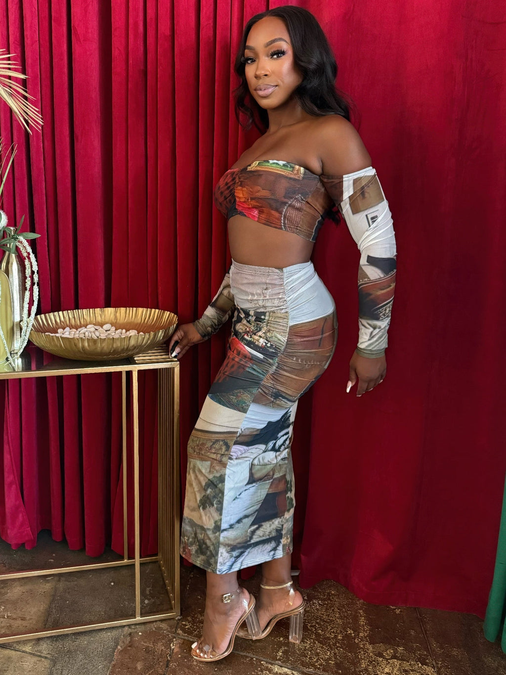 Gallery Montage Skirt Set