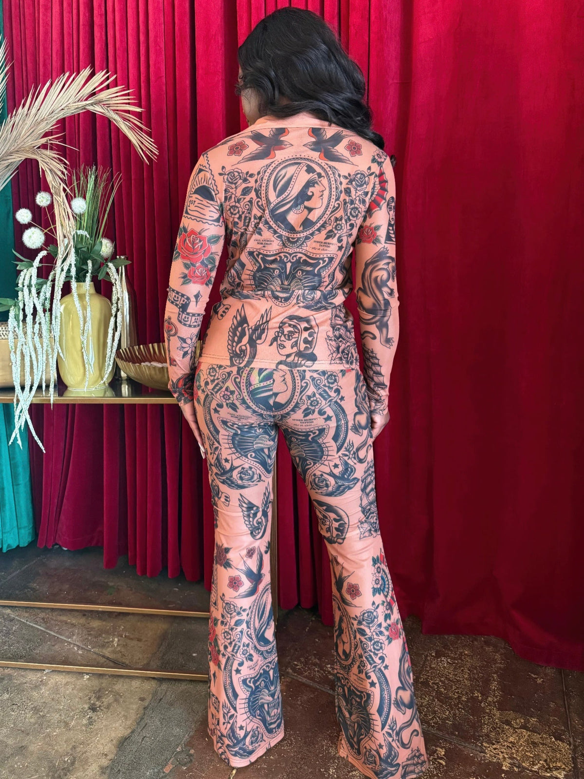 Damask Inked Pant Set