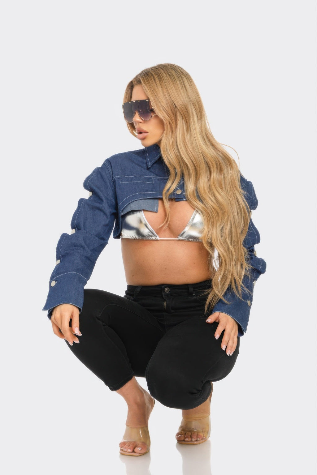 Button Down Denim Bolero