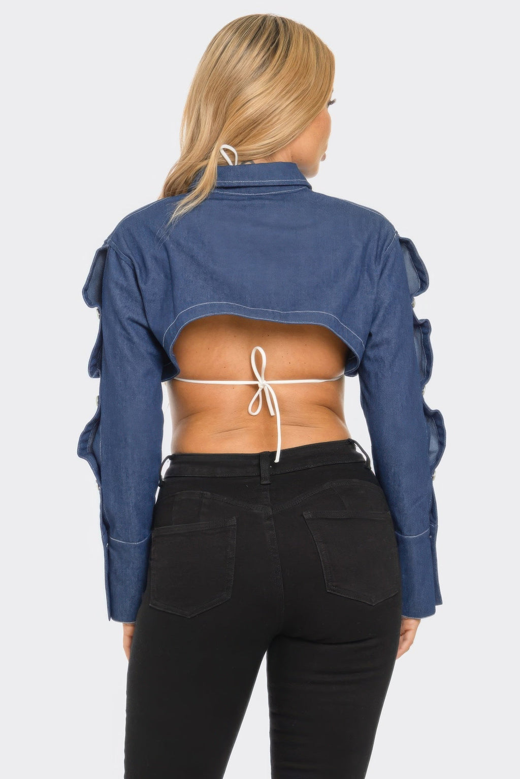 Button Down Denim Bolero