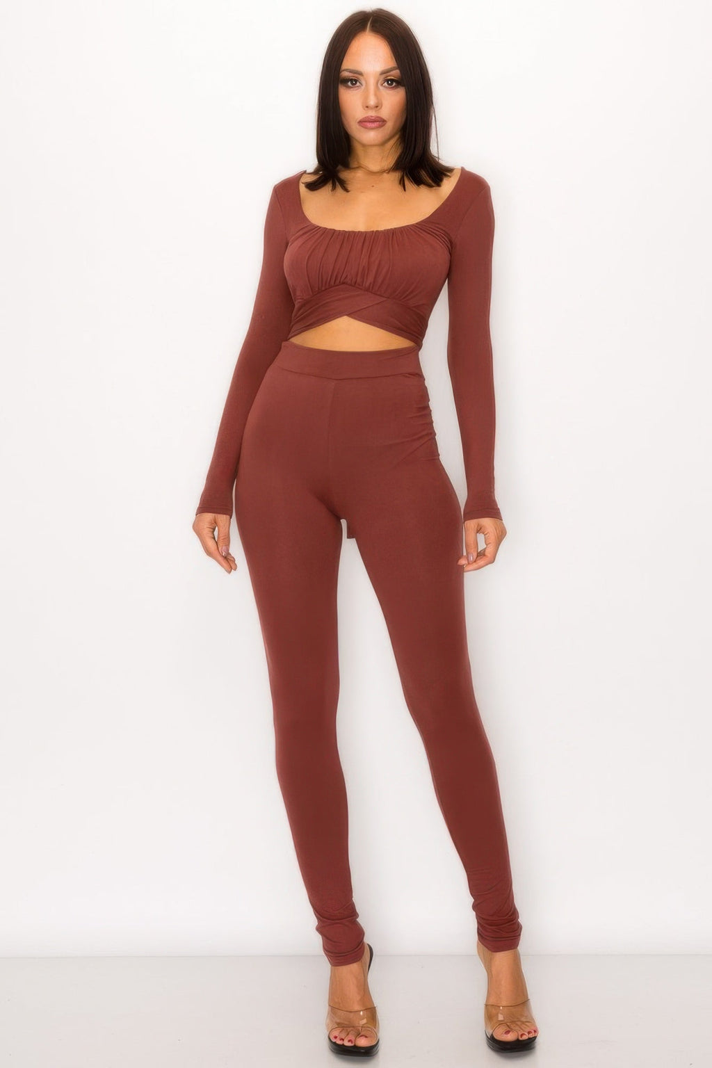 Tie Back Cutout Jumpsuit