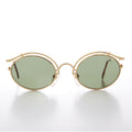 Gold Oval Eyelid Vintage Sunglasses  - Cohen