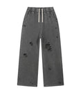 CHARCOAL DESTROYED SWEATPANTS
