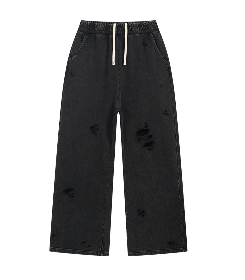 NOIR DESTROYED SWEATPANTS