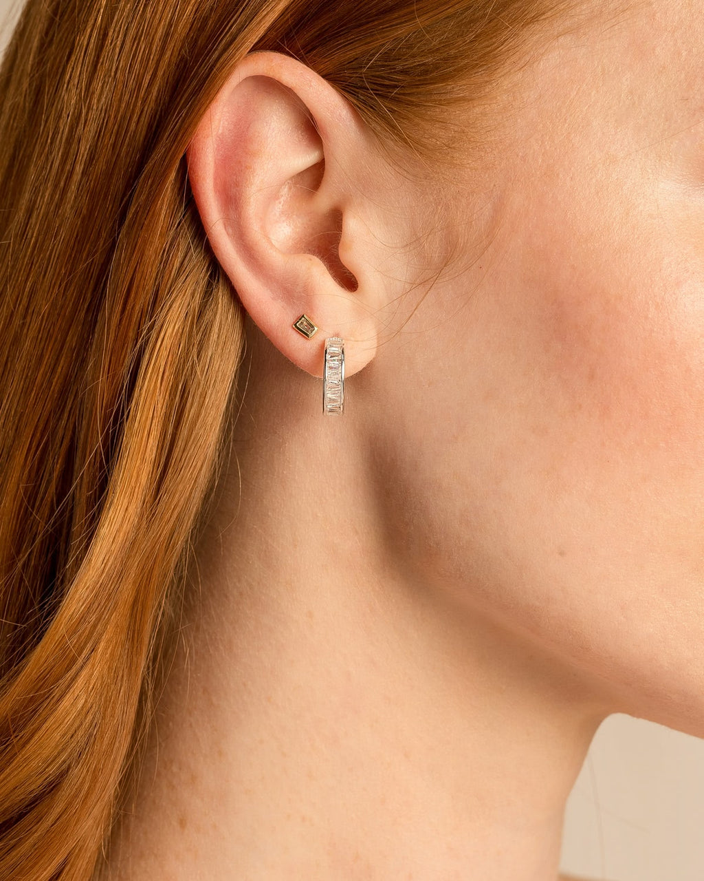 Radiance Baguette Stud Earrings