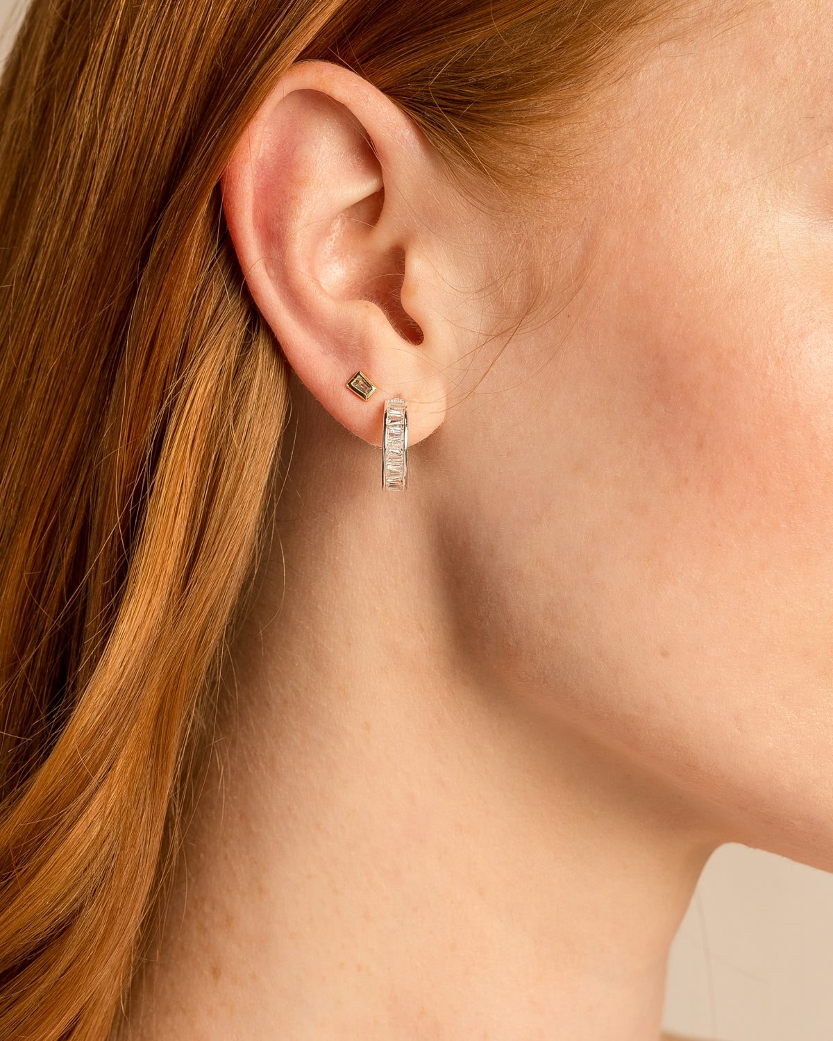 Radiance Baguette Stud Earrings