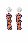 Gators Pom Pom Drop Earrings
