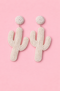 Desert Cactus Beaded Earrings