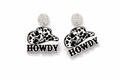 Cowgirl Howdy Cow Print Earrings