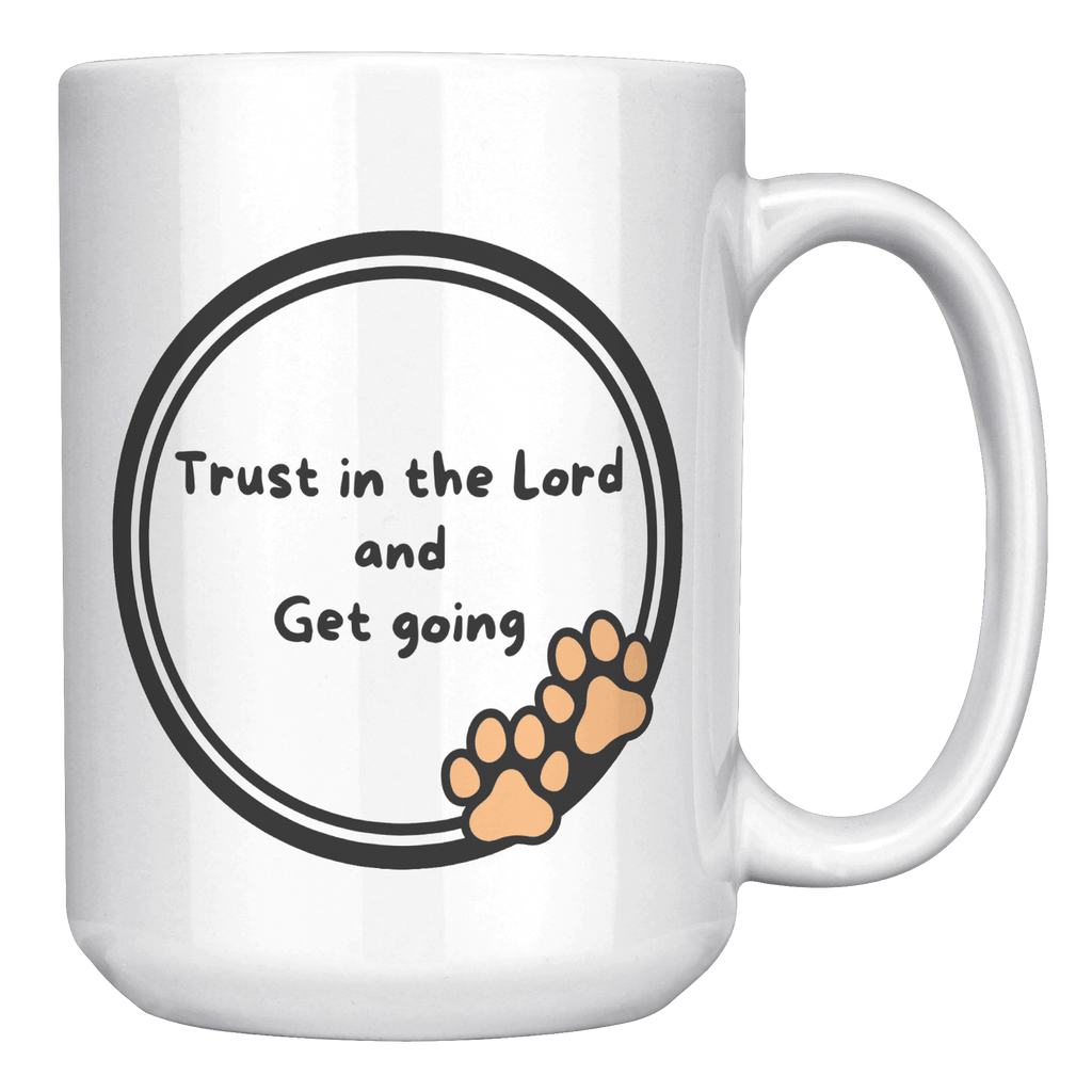 "God never sleeps but I always want to" 15oz Sleeping Puppy Christian Mug - inside color schemes