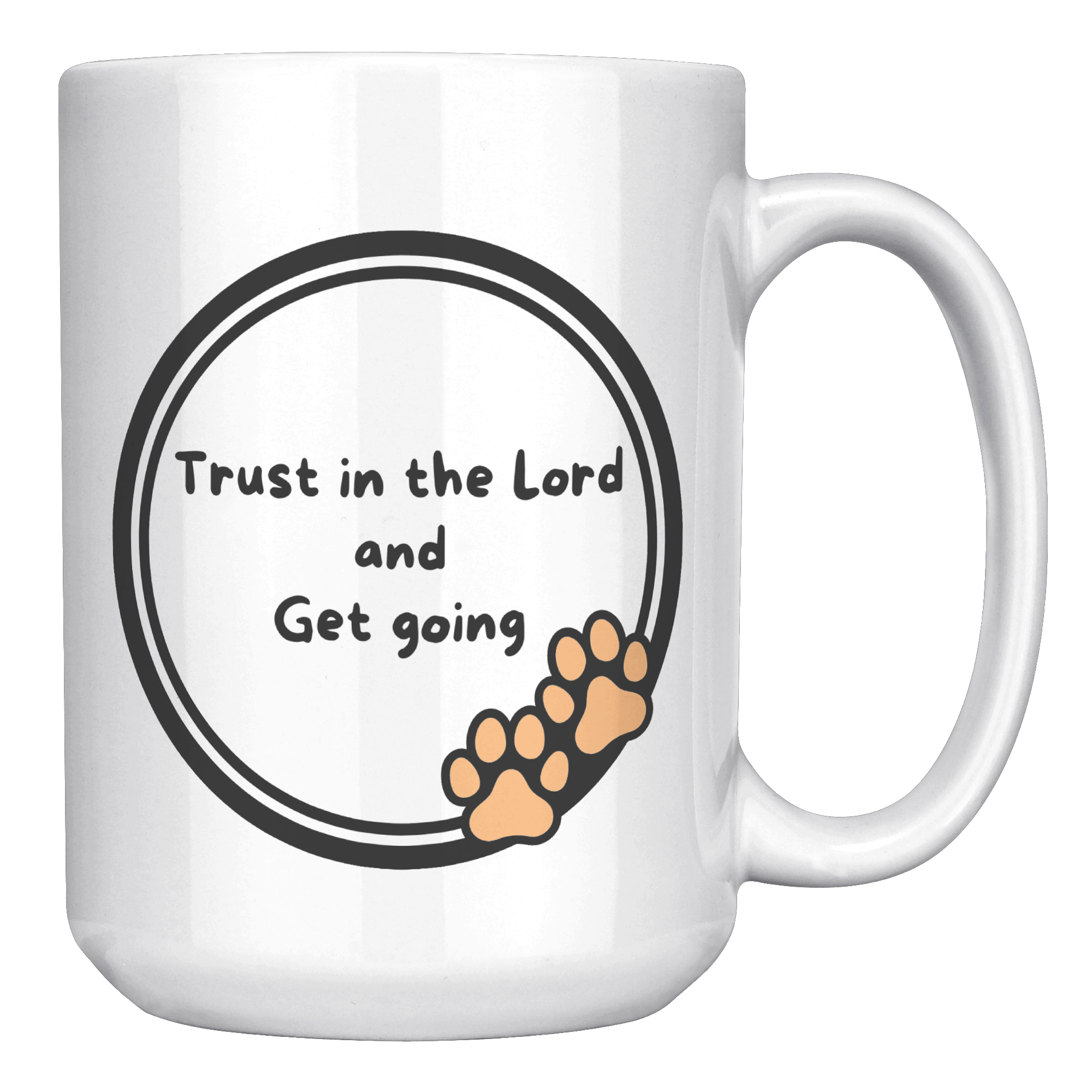 "God never sleeps but I always want to" 15oz Sleeping Puppy Christian Mug - inside color schemes