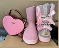 Glitter Bow Winter Boot & Heart Purse Set – 2-Piece Fashion Bundle