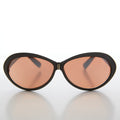 Oval Clout Mod Sunglass with Copper Lens - Deborah
