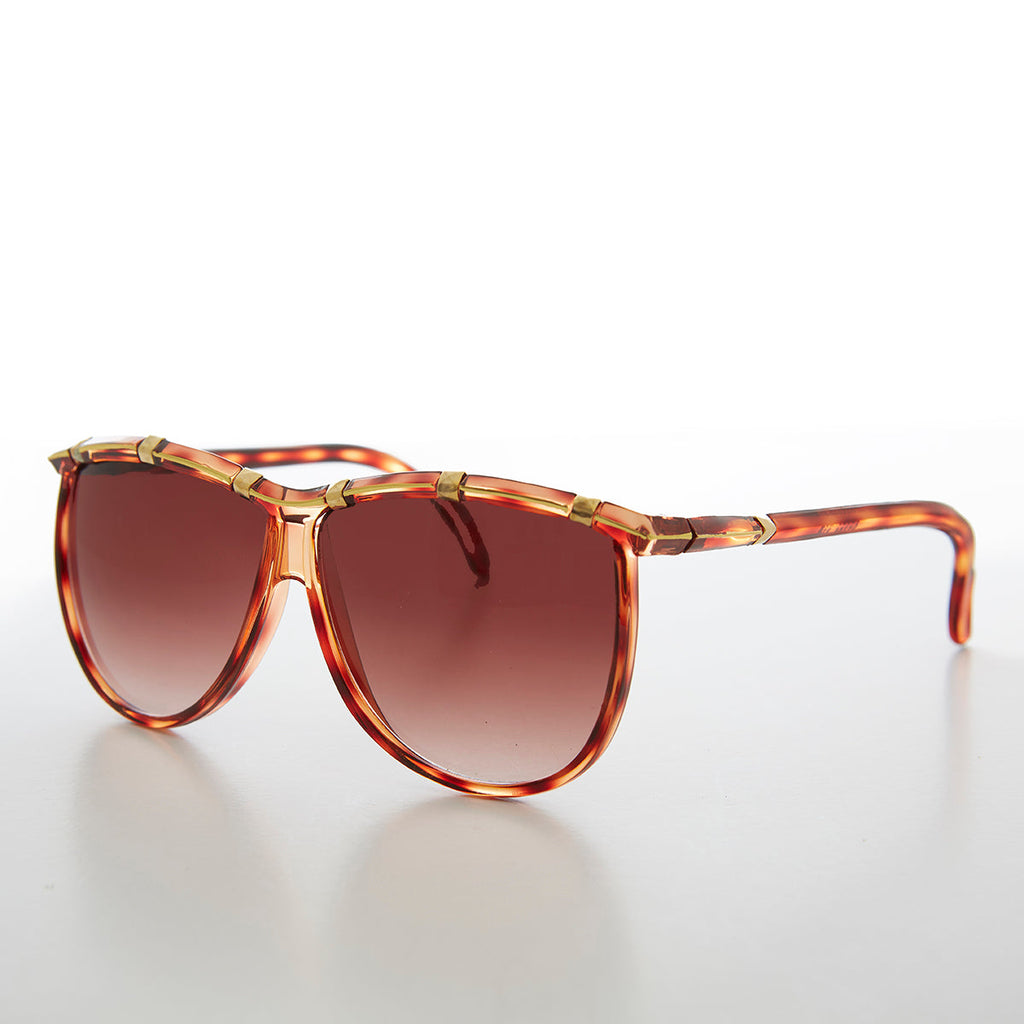 Gold Bling Women's 80s Vintage Sunglass - Debbie