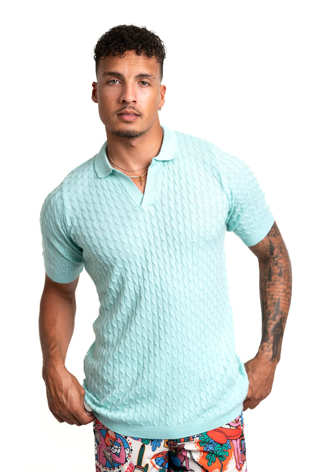 Men's Sky Blue Polo Shirt
