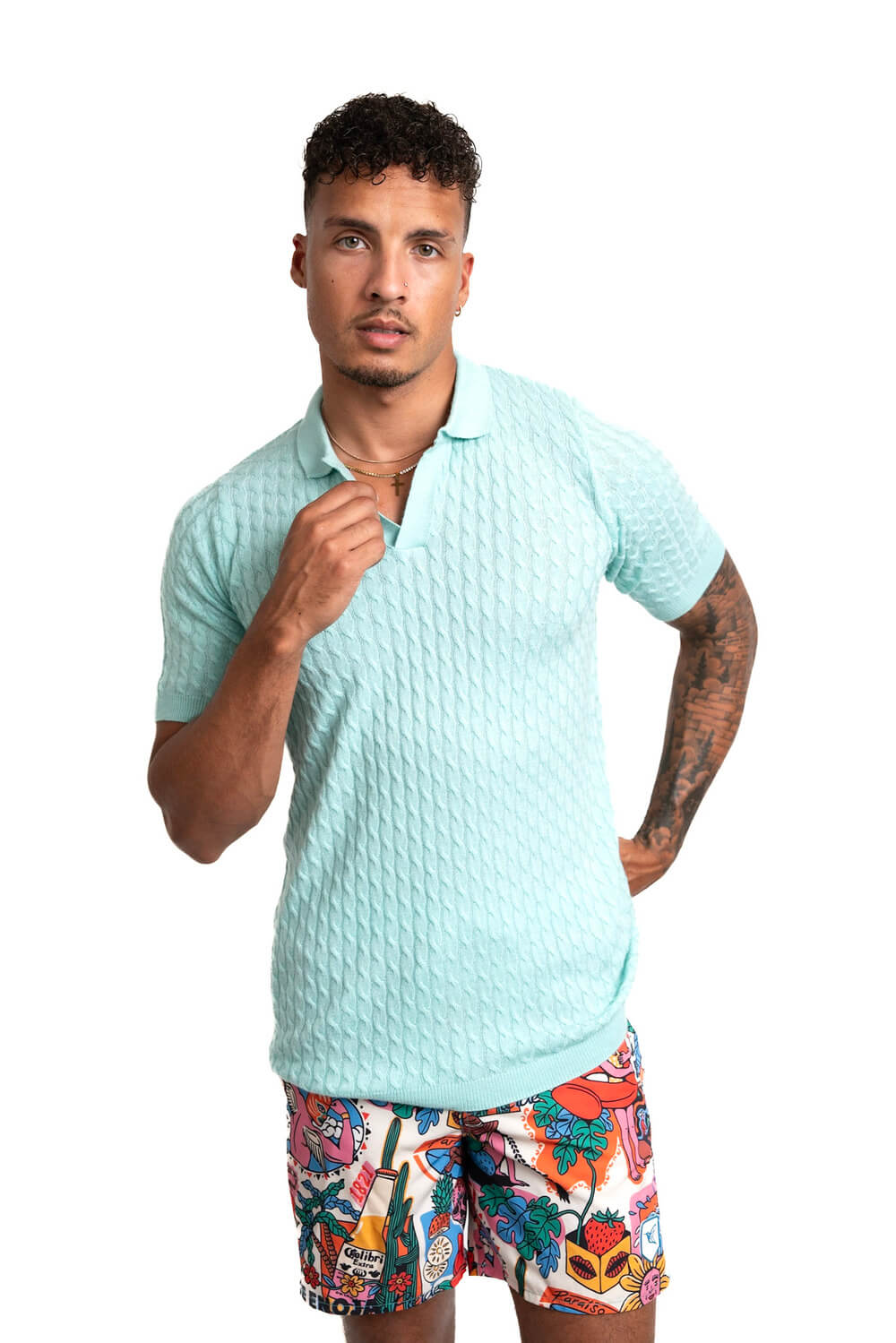 Men's Sky Blue Polo Shirt