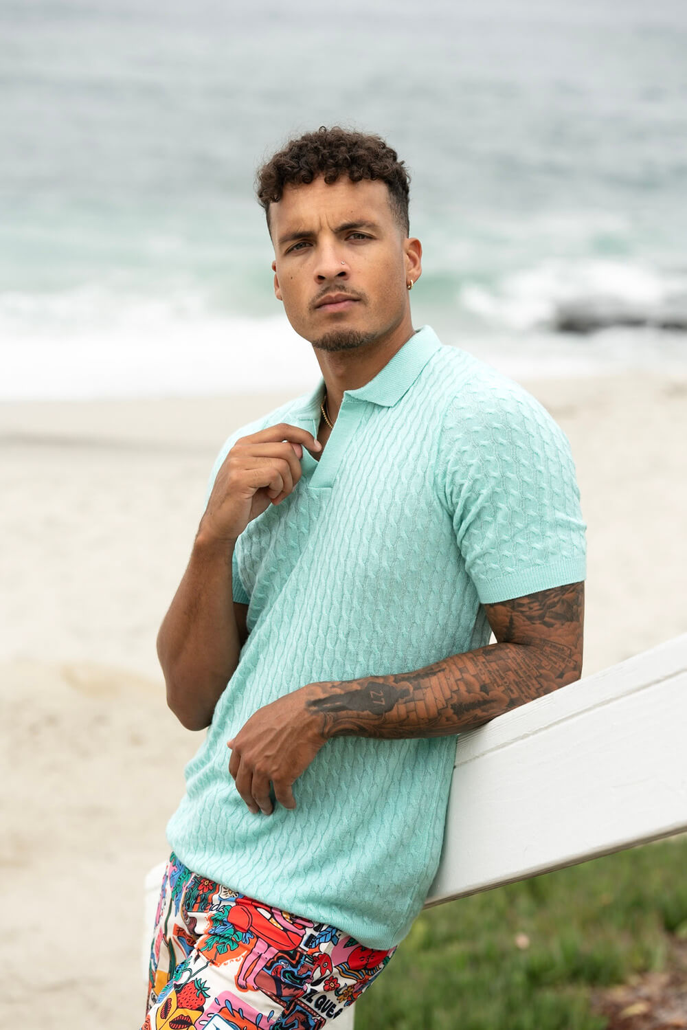 Men's Sky Blue Polo Shirt