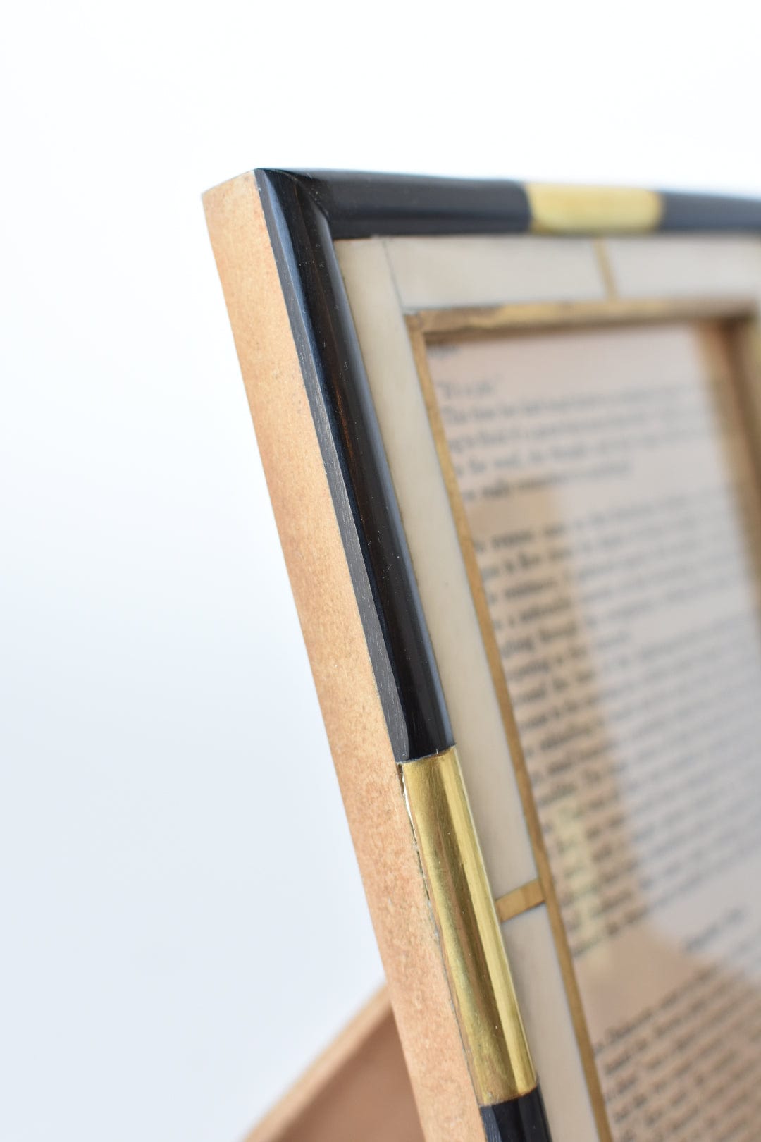 Mixed Bone and Brass Picture Frame