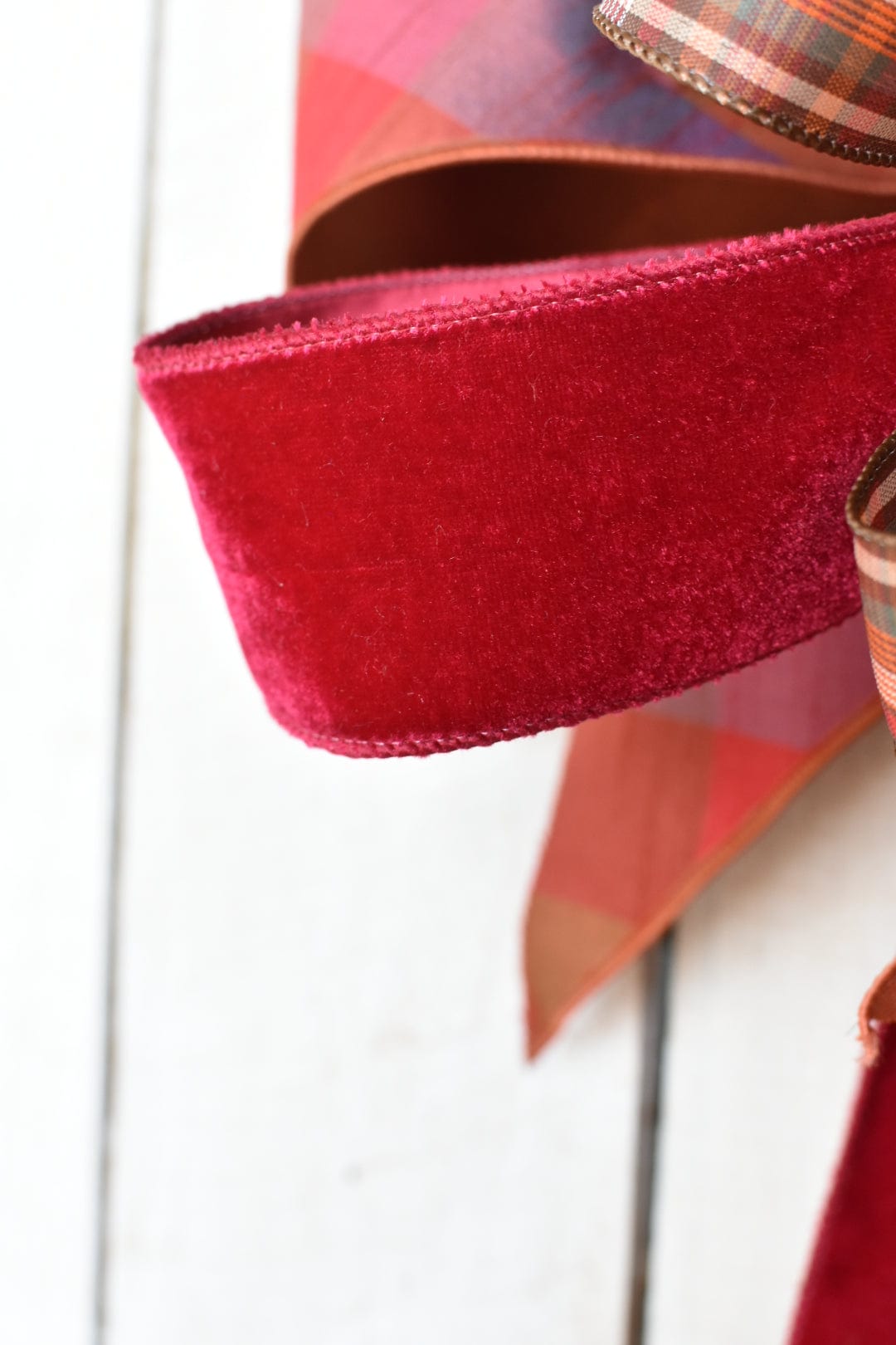 Raspberry Pink Orange and Brown Bow