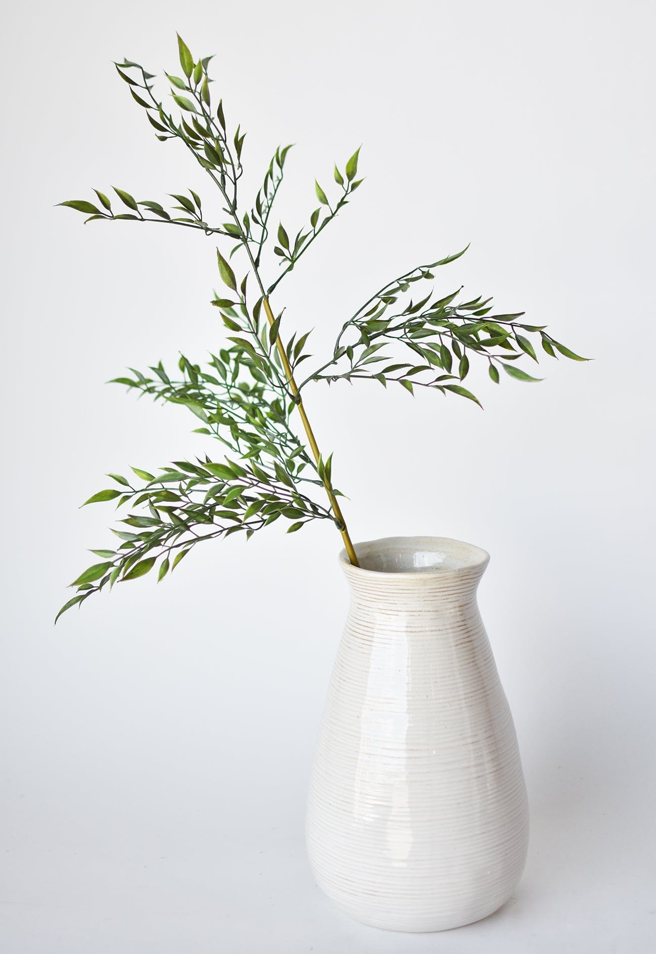 27" Faux Mini Bamboo Leaf Stem