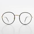 Round Black Preppy Polo Style Clear Lens Glasses - Einstein 2