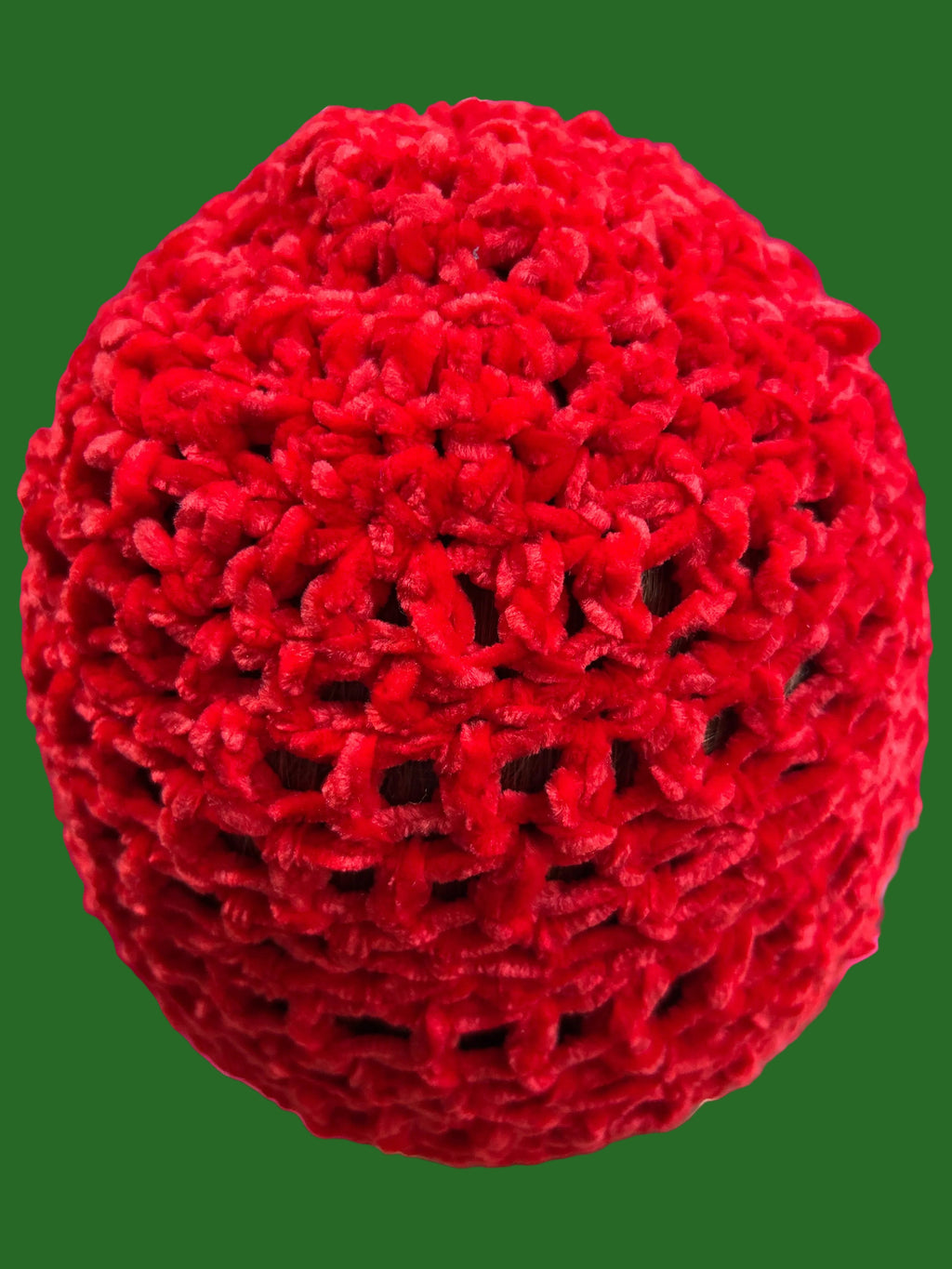 Handcrafted crocheted red cloche