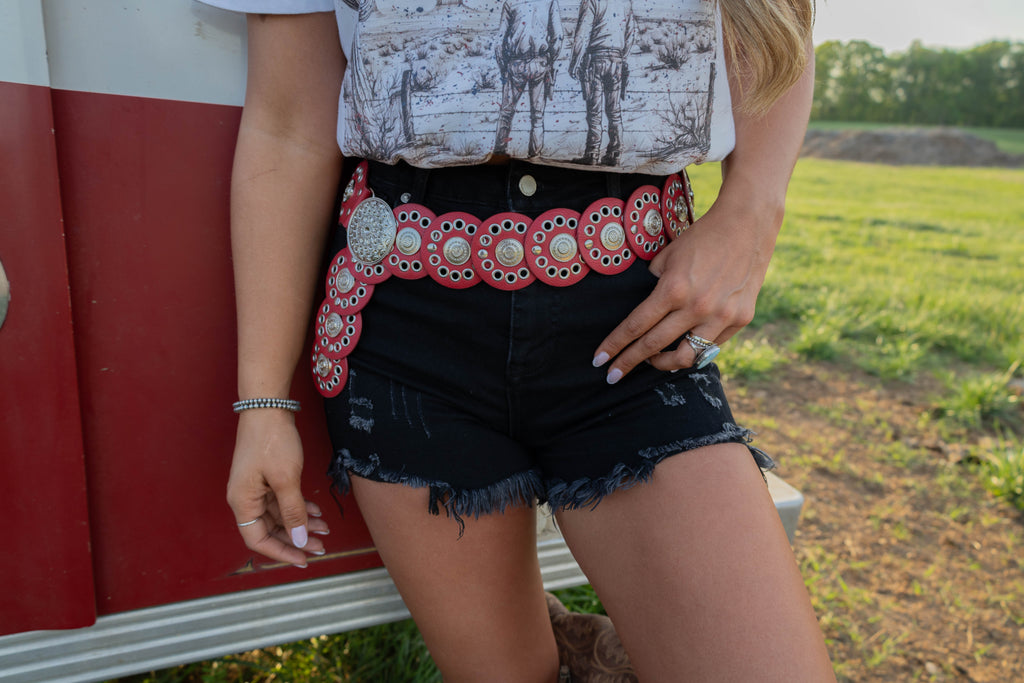 On The Go Distressed Shorts - Black