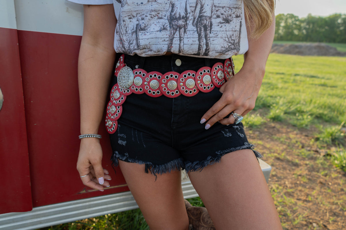 On The Go Distressed Shorts - Black