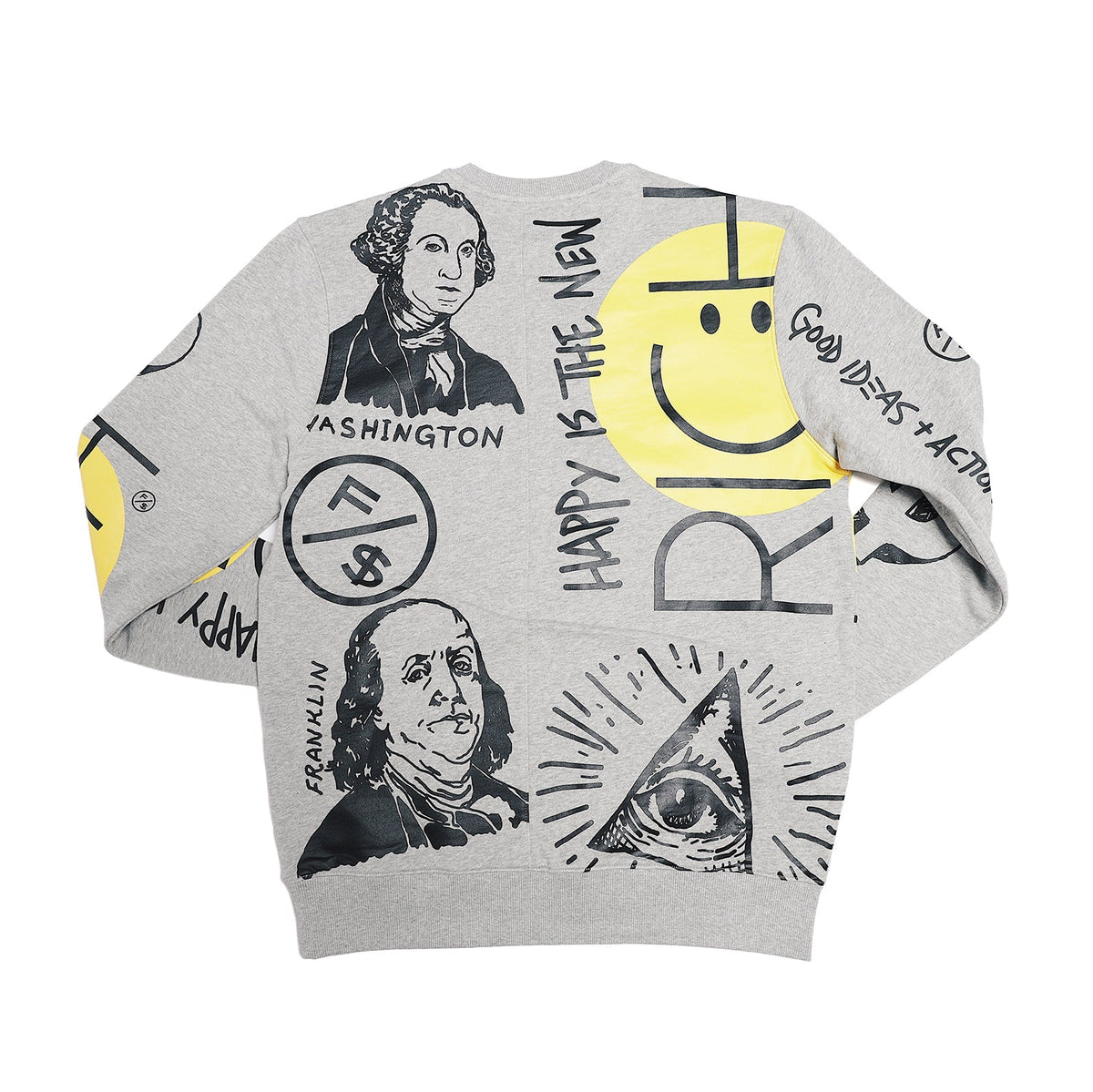 Graphic Statement Sweater – Streetwear Print Crewneck – Oversized Art Knit