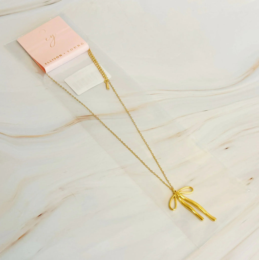 Stylist Bow Pendant Necklace