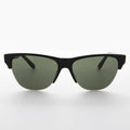 Semi-Rimless Mono Browline Vintage Sunglass - Garett