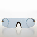 Rimless Shield Wrap Around Sunglass - Glitch