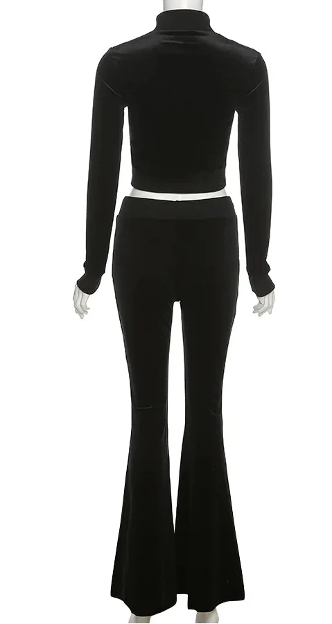 Velour Luxe Zip-Up Jogger Set