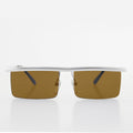 Futuristic Metal Rectangular Vintage Sunglass - Hans
