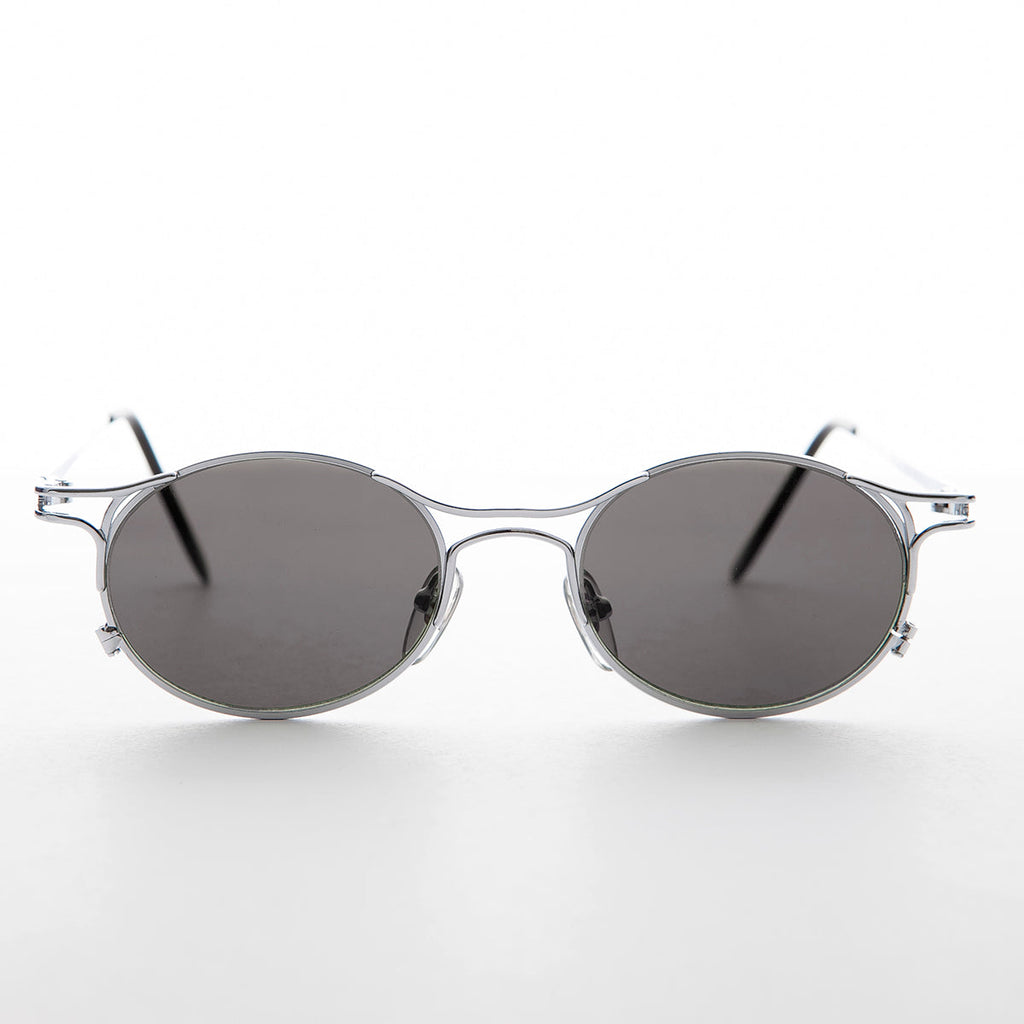 90s Victorian Oval Steampunk Vintage Sunglass - Harland
