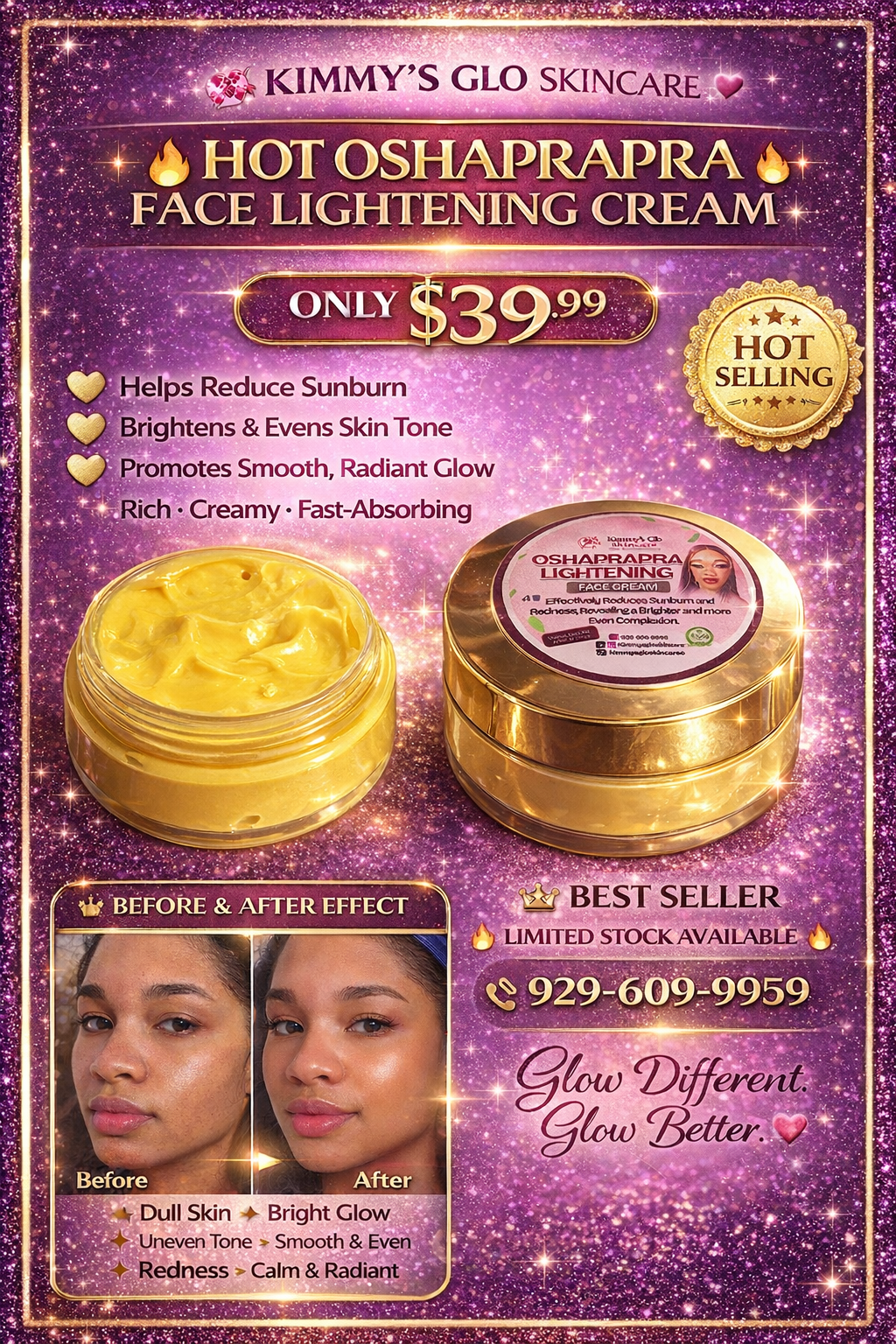 HOT oshaprapra face cream/SUNBURN GLOWING