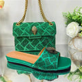 Rhinestone Bag & Matching Slides