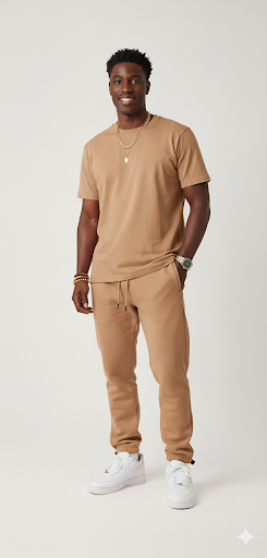 Drop Shoulder and Sweat Pant Lounge Set